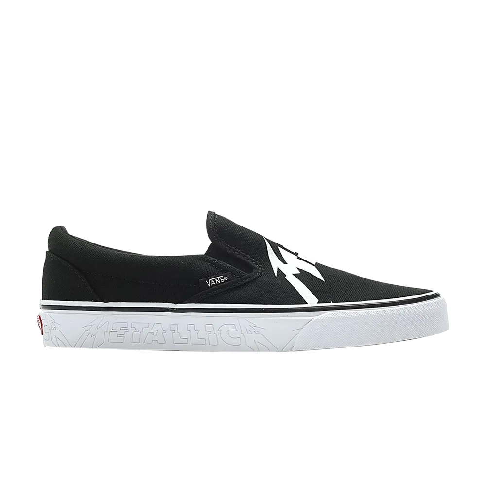 Metallica x Classic Vans slip-ons, black