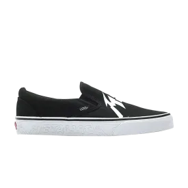 Metallica x Classic Vans slip-ons, black