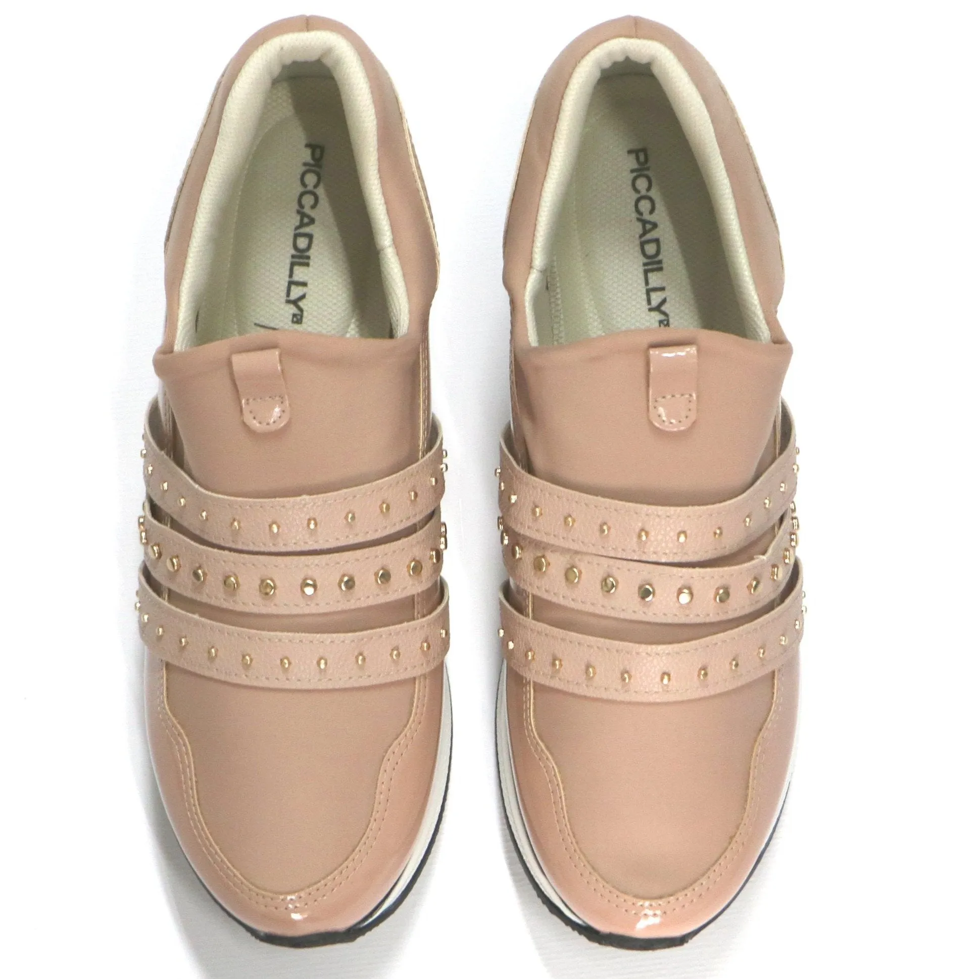 Nude ENERGY Sneakers with Gold Studs for Women (974.014)