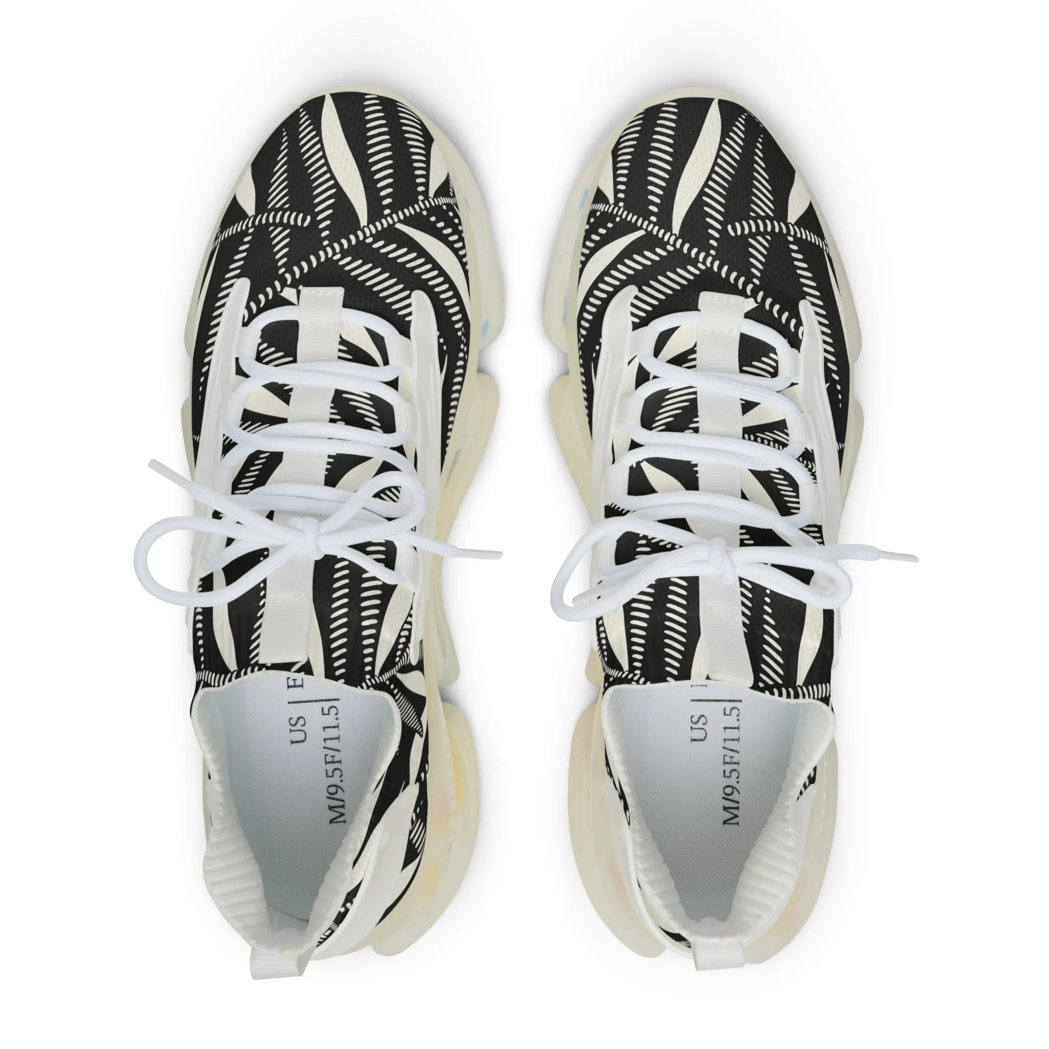 Palm Leaf Foliage Men's Mesh Sneakers