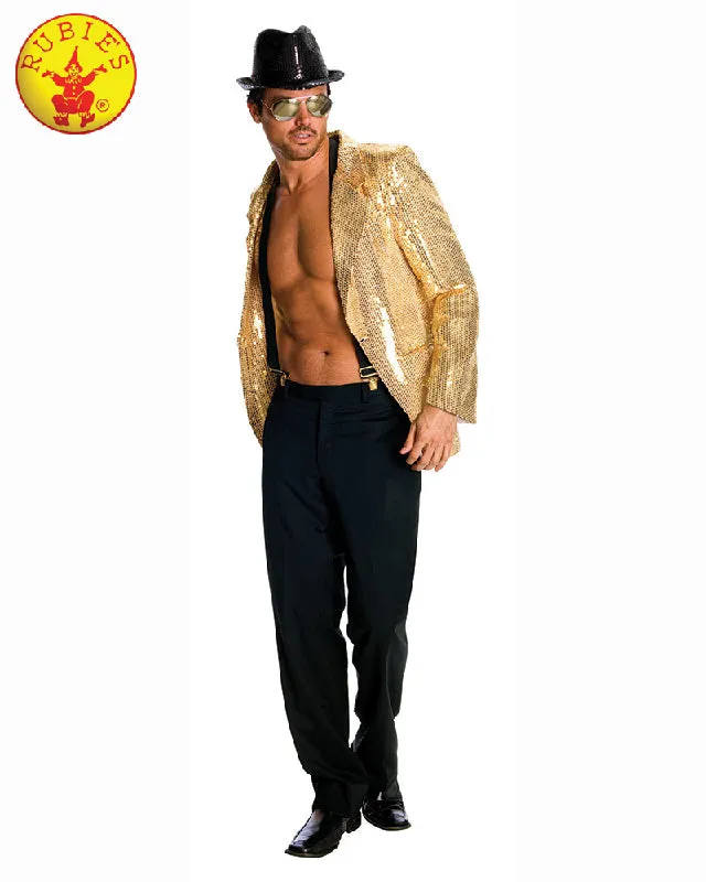 SEQUIN JACKET MEN GOLD, ADULT