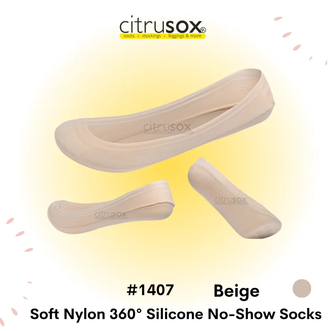 Soft Nylon 360° Silicone No-Show Socks