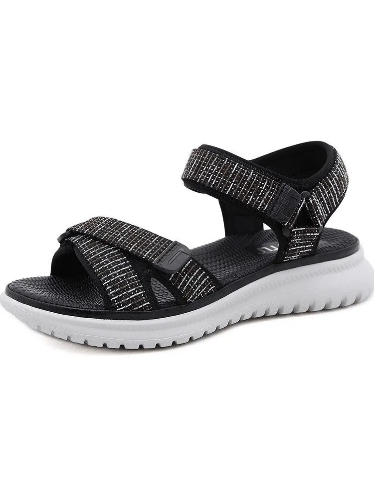 Stylish Sports Soft Sandals with Adjustable Fasteners / Women's Summer Shoes - SF0984