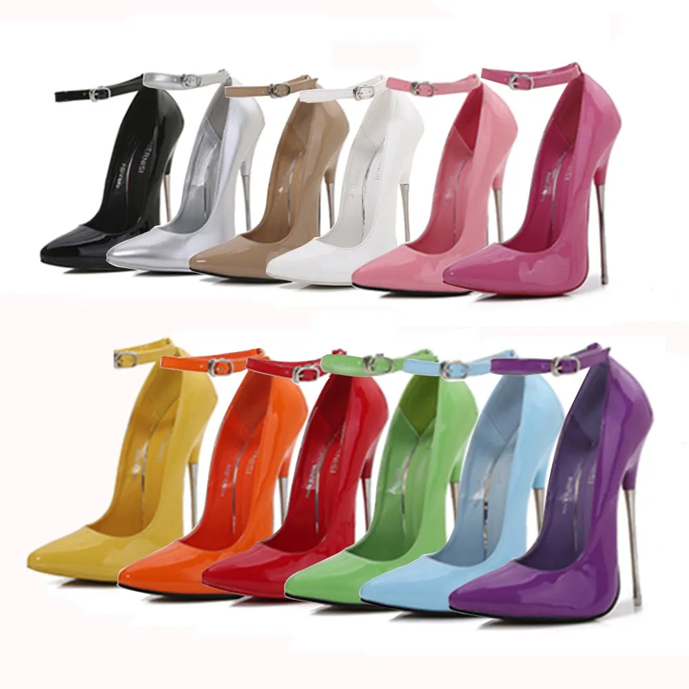 Trendy Solid Color Metel High Heel Pumps