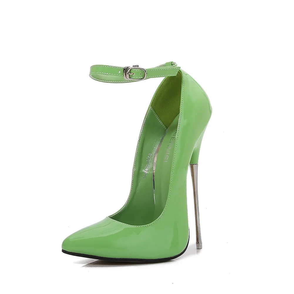 Trendy Solid Color Metel High Heel Pumps