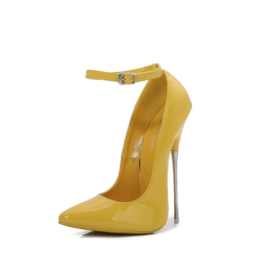 Trendy Solid Color Metel High Heel Pumps