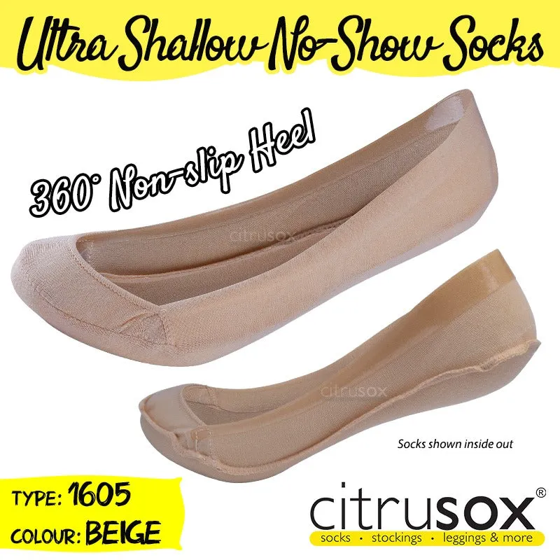 Ultra Shallow Non-Slip Heel No-Show Socks