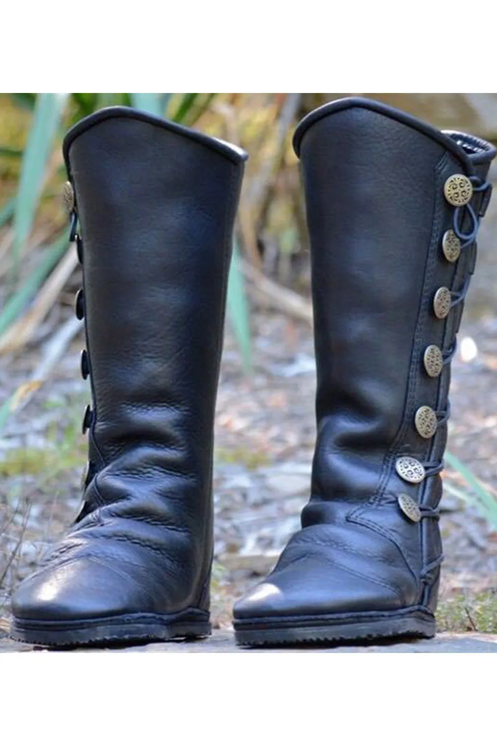 Women Autumn & Winter Comfortable Button Decorated High Tube Fashion Boot - WSC50808