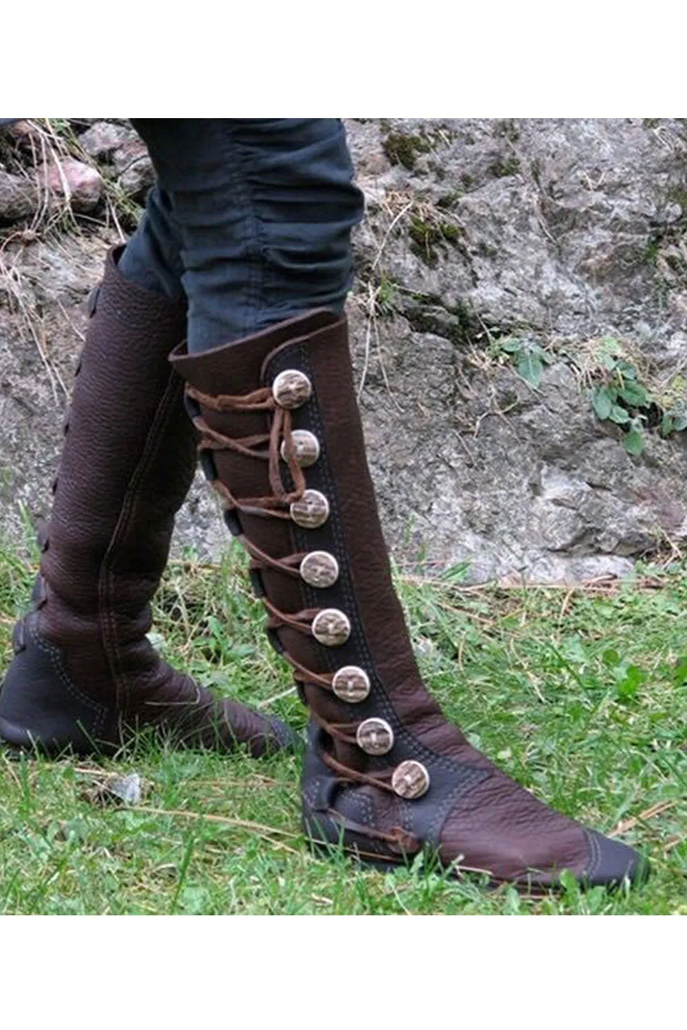 Women Autumn & Winter Comfortable Button Decorated High Tube Fashion Boot - WSC50808