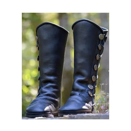 Women Autumn & Winter Comfortable Button Decorated High Tube Fashion Boot - WSC50808