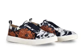 Women Limited Edition Cowprint with Handtooling Sneaker