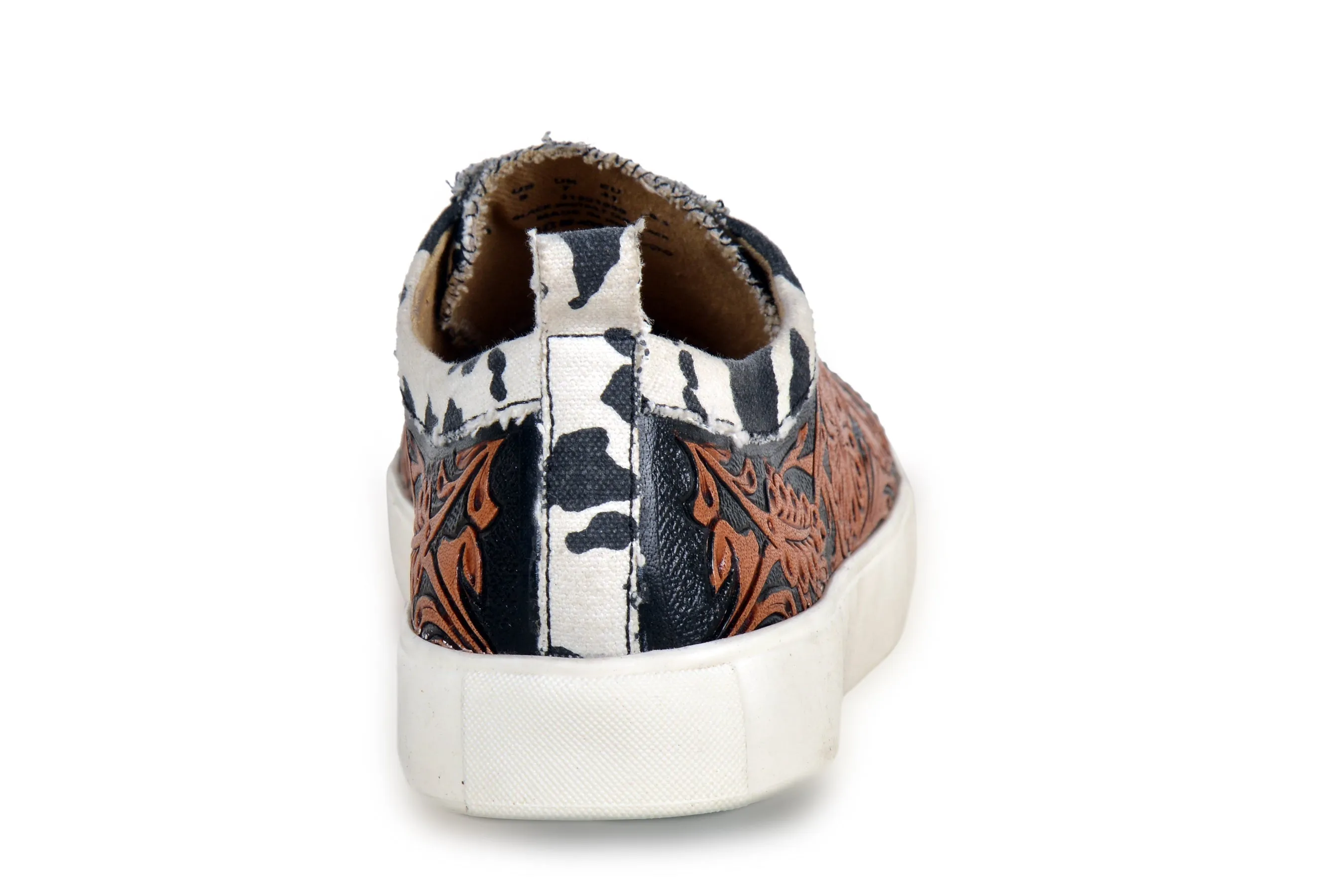 Women Limited Edition Cowprint with Handtooling Sneaker